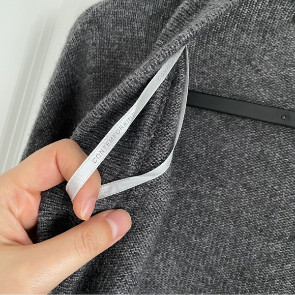 Contemporaine simons charcoal gray wool cardigan - Picture 3 of 5